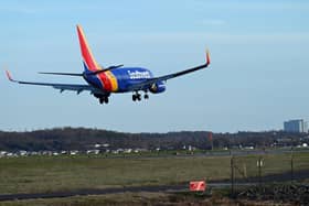 A Southwest Airlines flight was forced to emergency land after an engine part ripped off during takeoff striking the aircraft’s wing. (Photo: AFP via Getty Images) 