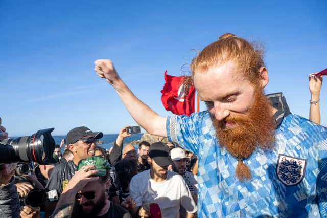 Russ Cook, also known as 'Hardest Geezer', has crossed the finish line in Tunisia as he finished his mammoth Africa running challenge for charity. (Credit: The Snapshot People Ltd/PA Wire)