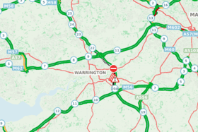 Drivers are being warned of revised routes after a "serious incident" closed the M6 northbound near Warrington. (Credit: National Highways)