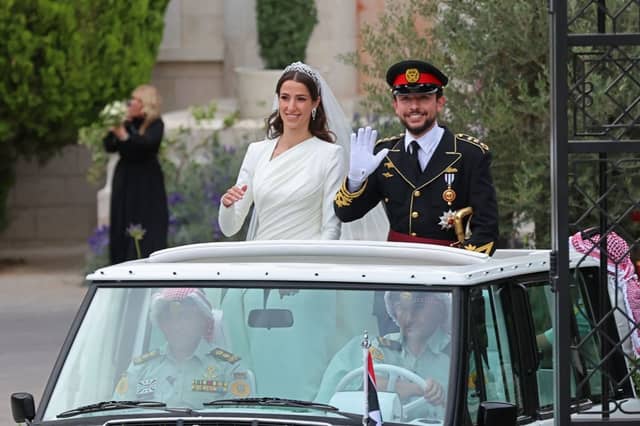 Crown Prince Hussein of Jordan and wife Rajwa Al Saif are expecting their first baby together