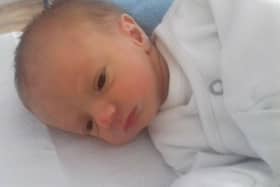 Ollie Davis was found lifeless in his cot at four weeks old after suffering from a broken neck and 23 broken ribs. Picture: Leicestershire Police/PA Wire