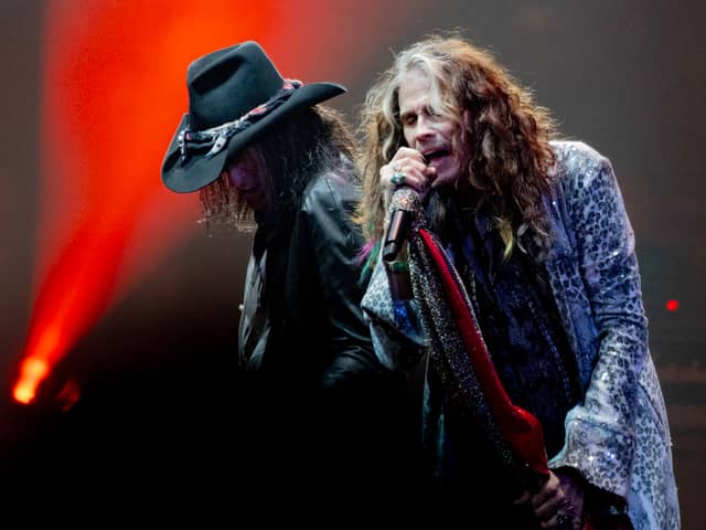 Aerosmith have revealed the new dates from their postponed "Peace Out" farewell tour earlier today (Credit: Getty)