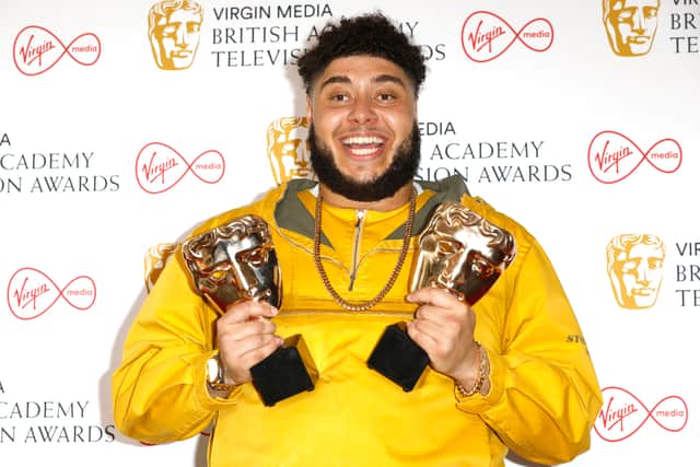 Big Zuu, winner of the Features award and the Entertainment Performance award for "Big Zuu's Big Eats" at the BAFTAS in 2022 (Photo: Tristan Fewings/Getty Images)