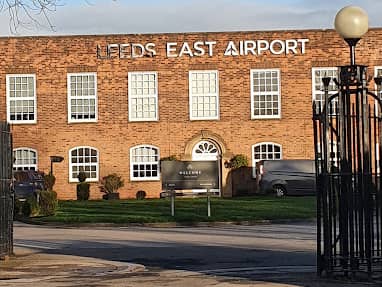 Two men have been rushed to hospital after the plane they were in crashed at East Leeds Airport - formerly a RAF Church Fenton airfield. (Photo: the_beer_boffin/Google)