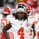 Kansas City Chiefs wide receiver Rashee Rice has handed himself into police after an arrest warrant was issued in connection with a high speed car crash. (Credit: Getty Images)