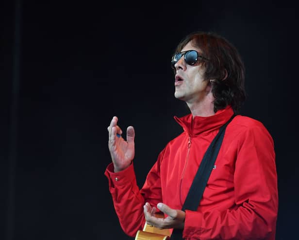 British musician Richard Ashcroft performs on the main stage of the "Sziget" Island Festival in the Hajogyar (Shipyard) Island of Budapest on August 8, 2019.