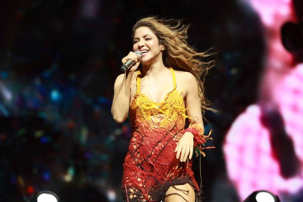 Shakira has announced an upcoming world tour during a surprise performance with Bizarrap at the Sahara Tent during the 2024 Coachella Valley Music and Arts Festival at Empire Polo Club on April 12, 2024 in Indio, California. (Photo by Matt Winkelmeyer/Getty Images for Coachella)