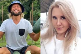 Raw food influencer Maxim Lyutyi (left) and his partner Oxsana Mironova are reported to have fed their baby boy nothing but berries. The child die of starvation aged one-month-old. Photo by X.