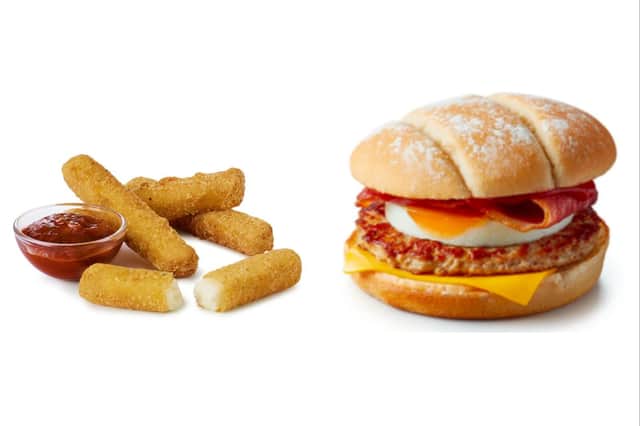 McDonald's halloumi fries and breakfast roll, which are both being reduced in price for one day only - on Monday April 15. Photos by McDonald's.