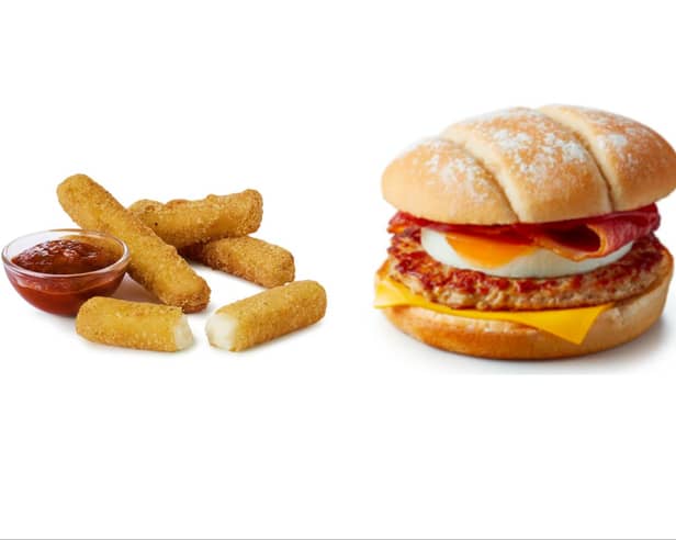 McDonald's halloumi fries and breakfast roll, which are both being reduced in price for one day only - on Monday April 15. Photos by McDonald's.