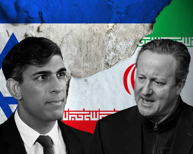 Rishi Sunak and David Cameron are leading the UK's response to the Middle East crisis. Credit: Mark Hall/Getty/Adobe