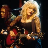 Courtney Love of Hole, on MTV Unplugged. 1995 photo by Frank Micelotta/Getty Images