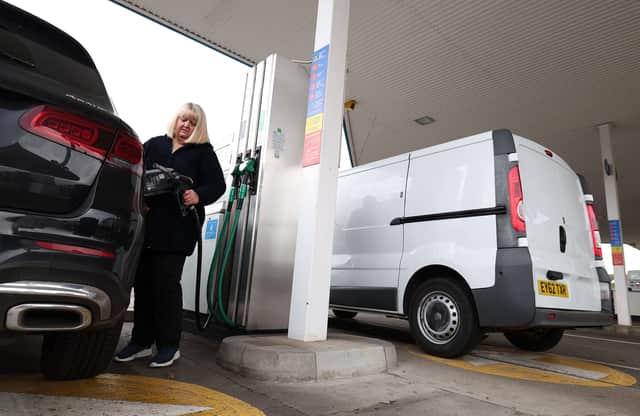 A motorist refuels their diesel car at a Tesco petrol station (Photo: ADRIAN DENNIS/AFP via Getty Images)