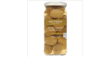 Waitrose & Partners has recalled its Pitted Spanish Queen Olives as they may contain pieces of glass