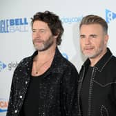 (L-R) Howard Donald, Gary Barlow and Mark Owen of Take That attend Capital's Jingle Bell Ball 2023 at The O2 Arena on December 10, 2023 in London, England. (Photo by Kate Green/Getty Images)