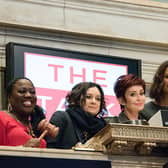 Primetime daytime TV show The Talk has been axed. Sheryl Underwood, Sara Gilbert, Sharon Osbourne, Aisha Tyler and Julie Chen of CBS' 'The Talk' ring the closing bell at the New York Stock Exchange on December 9, 2015 in New York City