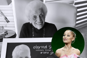 Marjorie "Nonna" Grande, grandmother to Ariana Grande (inset) has become the oldest person to enter the Billboard Hot 100 Chart with "Ordinary Things" (Credit: Getty/Intagram)