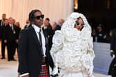 (L-R) A$AP Rocky and Rihanna attend The 2023 Met Gala. The singer recently commented that she styles her children RZA and Riot after their father, calling it her "Hack" (Credit: Getty)