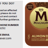 Unilever has recalled Magnum Almond Ice Cream Sticks over a possible health risk