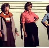 Actress Barbara O. Jones has passed away at 82. Here she is starring in LAVERNE AND SHIRLEY - "Guilty Until Proven Innocent" - 11/10/76 Marilyn Redfield, Penny Marshall, Barbara O. Jones, Jeannie Linerd (Photo by ABC Photo Archives/Disney General Entertainment Content via Getty Images)