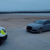 An Audi RS6 has been seized after its driver was caught doing ‘donuts’ on the beach