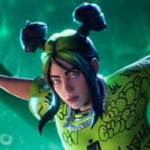 Billie Eilish is the latest musician to be added to the popular online game Fortnite, as she takes over the Festival's Headliner stage for Season 3, starting today (Credit: Epic Games)