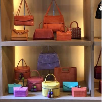 A selection of Gonzalez' handbags on display in her New York showroom (Photo: US Department of Justice)