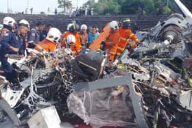 10 people have been killed following a helicopter crash in Malaysia involving two navy aircraft. (Credit: PERAK FIRE AND RESCUE DEPARTMENT)