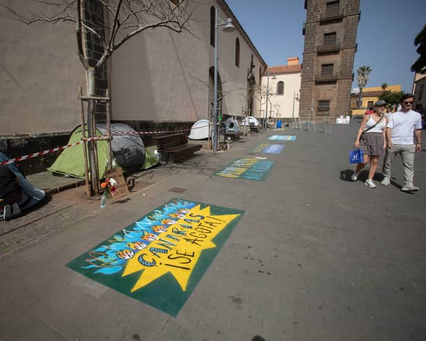 Tourists in Majorca have been told to ‘go home’ as anti-tourist graffiti has been sprayed across the streets. (Photo: AFP via Getty Images)