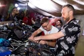 (L-R) Felix Buxton and Simon Ratcliffe of Basement Jaxx perform live on stage at the Red Bull Music Academy Sound System at Notting Hill Carnival at Notting Hill on August 25, 2014. Sources close to the duo have suggested the pair will be performing live once again this year to celebrate their 30th anniversary (Credit:Getty Images)