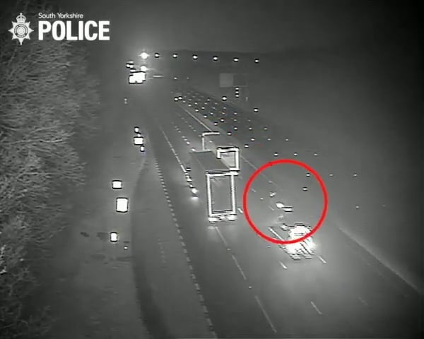 Watch: Drunk driver narrowly avoids motorway crash