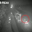 Video grab from footage of a motorist driving the wrong way down the M1. Picture: South Yorkshire Police/SWNS