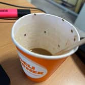 A 21-year-old woman was left fighting for her life after drinking a cup of coffee from Son Sant Joan Airport in Majorca that was found to be filled with insects. (Photo: Ultima Hora)