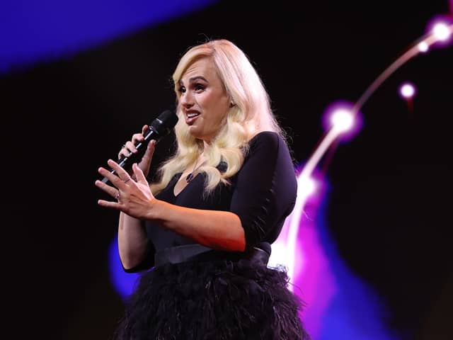UK and Australian copies of Rebel Wilson's memoir 'Rebel Rising' have been heavily blacked out and redacted after her allegations against Sacha Baron Cohen were labelled by the actor's team as "demonstrably false". (Credit: Getty Images)