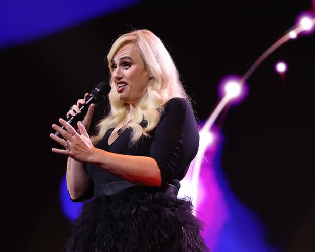 UK and Australian copies of Rebel Wilson's memoir 'Rebel Rising' have been heavily blacked out and redacted after her allegations against Sacha Baron Cohen were labelled by the actor's team as "demonstrably false". (Credit: Getty Images)