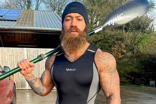Ashley Cain is attempting a world record attempt by running, cycling and kayaking across the country in memory of his daughter Azaylia Diamond Cain, who died of leukaemia when she was eight-months-old. Photo by Instagram/MrAshleyCain.