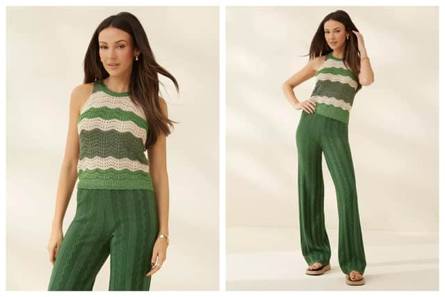 You can buy this Knitted Metallic Co-ord Tank - Green/Multi, £28, separately, or with  the Knitted Metallic Co-ord Trousers in Green, £35. Although I normally prefer to mix and match items, this tank just works perfectly with the trousers
