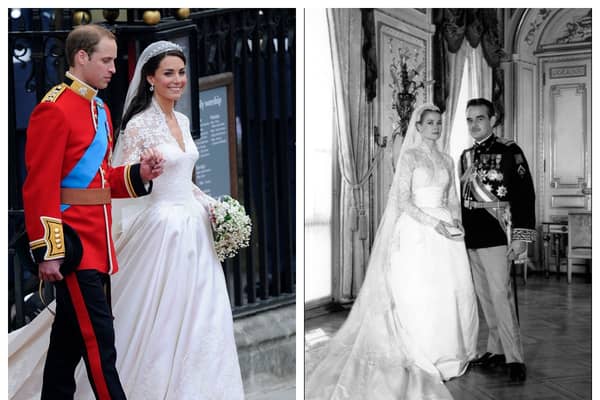 The Princess of Wales’s 2011 wedding dress bore a close resemblance to the one actress Grace Kelly wore when she married Prince Rainier of Monaco in 1956