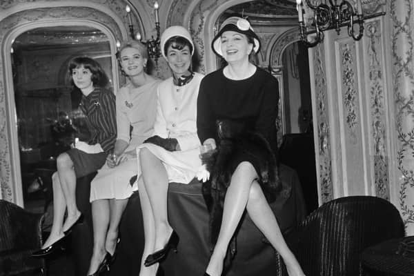 Actress Mary Law has died at 91. From left to right, actresses Anna Massey (1937 - 2011), Mary Law, Jill Melford (1931 - 2018) and Coral Browne (1913 - 1991), stars of the new Michael Dyne play 'The Right Honourable Gentleman' at Her Majesty's Theatre in London, UK, 4th May 1964
