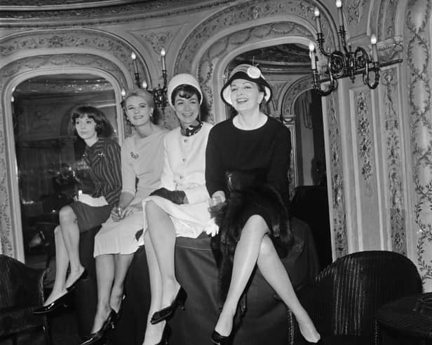 Actress Mary Law has died at 91. From left to right, actresses Anna Massey (1937 - 2011), Mary Law, Jill Melford (1931 - 2018) and Coral Browne (1913 - 1991), stars of the new Michael Dyne play 'The Right Honourable Gentleman' at Her Majesty's Theatre in London, UK, 4th May 1964