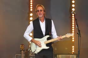 Mike Rutherford of Mike and The Mechanics performs after day three of the BMW PGA Championship at Wentworth on May 28, 2016 in Virginia Water, England. The group have announced a widespread UK tour, taking place in 2025 (Credit: Getty Images)