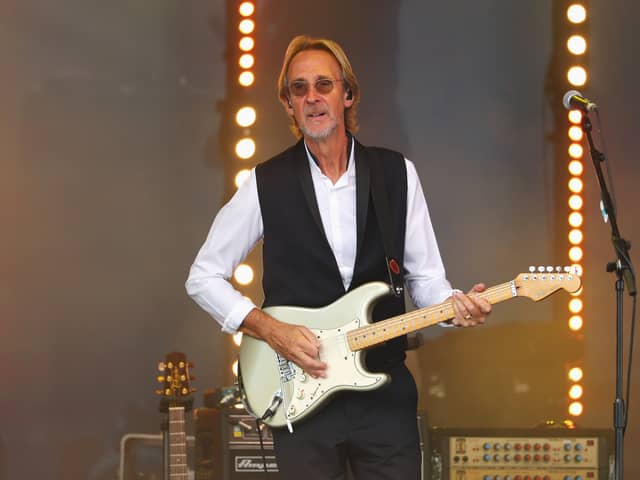 Mike Rutherford of Mike and The Mechanics performs after day three of the BMW PGA Championship at Wentworth on May 28, 2016 in Virginia Water, England. The group have announced a widespread UK tour, taking place in 2025 (Credit: Getty Images)