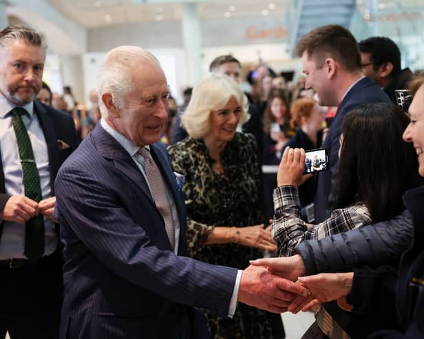 King Charles has visited a cancer centre in London in his first engagement back to public-facing duties since his own cancer diagnosis. (Credit: Suzanne Plunkett/PA Wire)