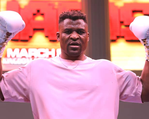 Heavyweight boxer and former UFC champion Francis Ngannou has announced that his 15-month-old son Kobe has died. (Credit: Getty Images)
