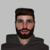 The e-fit Kent Police issued following a robbery in Maidstone bears a striking resemblance to BBC Radio 2 presenter Rylan Clark. (Picture: Kent Police)