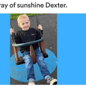 The fundraiser, set up by a family friend Casey Bowerman, described Dexter as a “beautiful little ray of sunshine who brightened up any room”. 