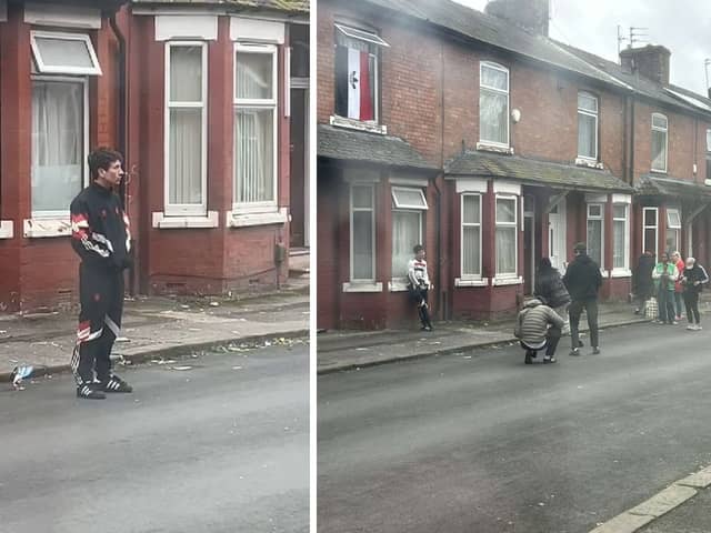 Hollywood star Barry Keoghan spotted filming an advert in Manchester. (Picture: SWNS)