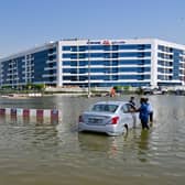 Dubai has been hit with torrential rain just two weeks after the city was battered by a severe flood causing several flights to be cancelled. (Photo: AFP via Getty Images) 