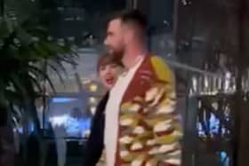 A diner at Toca Madera, Las Vegas, was shocked when they spotted Taylor Swift and Travis Kelce dining there with them on Saturday, April 27 2024. Release date May 2 2024. New footage of Taylor Swift and Travis Kelce leaving a charity gala together has been released. 