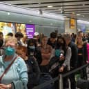 Birmingham Airport has been slammed as a “f***ing disaster” by passengers as there are “queues everywhere” for “over two hours” at security. (Photo: Getty Images)